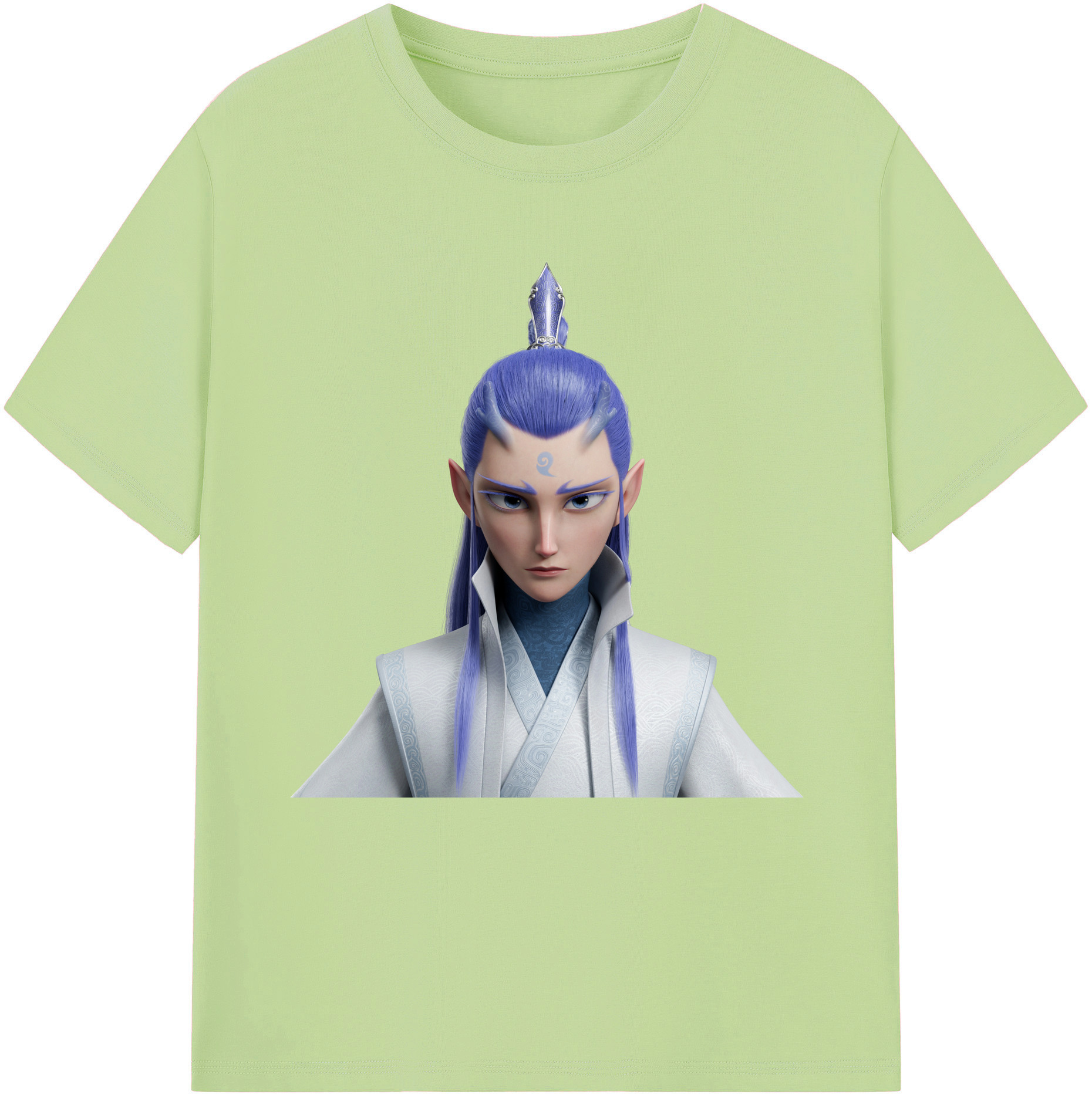 （画像用） Ne Zha 2 ナタ 魔童の大暴れ 綿100％半袖Tシャツ（フロントプリント）